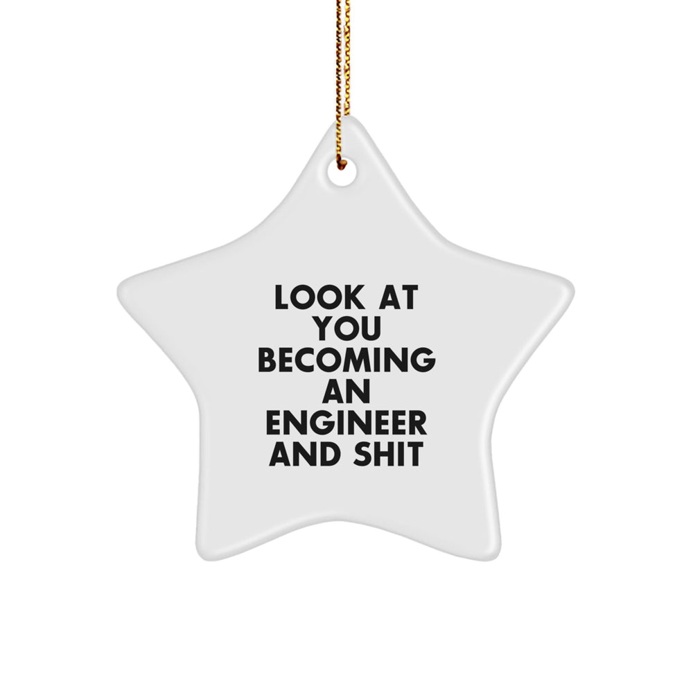 Funny Engineer Star Ornament Gifts from Friends for Men Women Family Christmas - Image 1