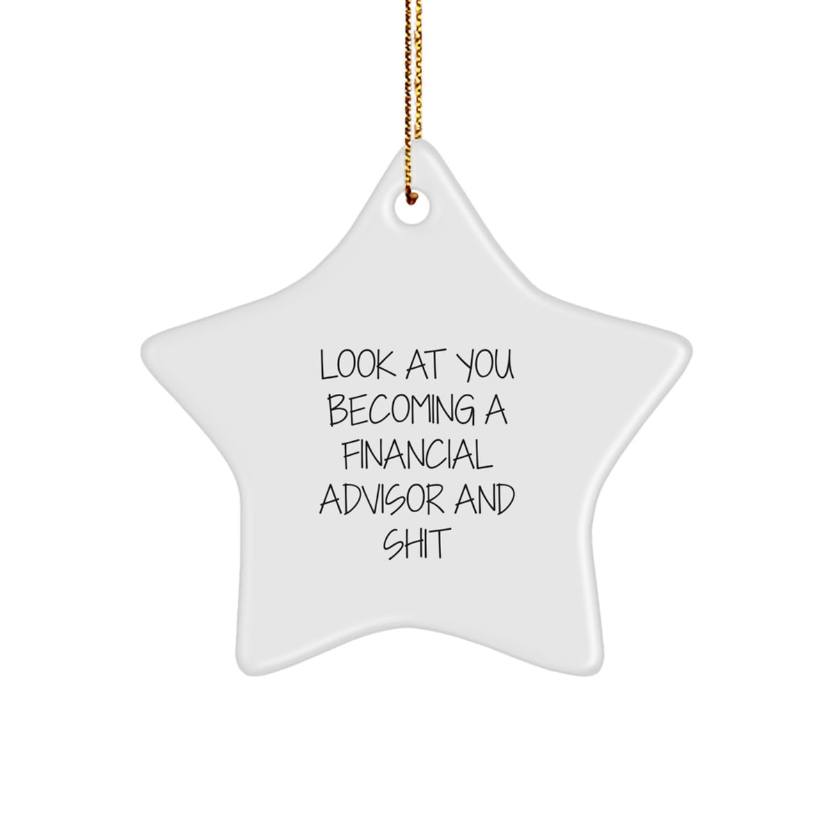Funny Financial Advisor Christmas Star Ornament Gifts from Friends for Men Women Coworkers - Image 1