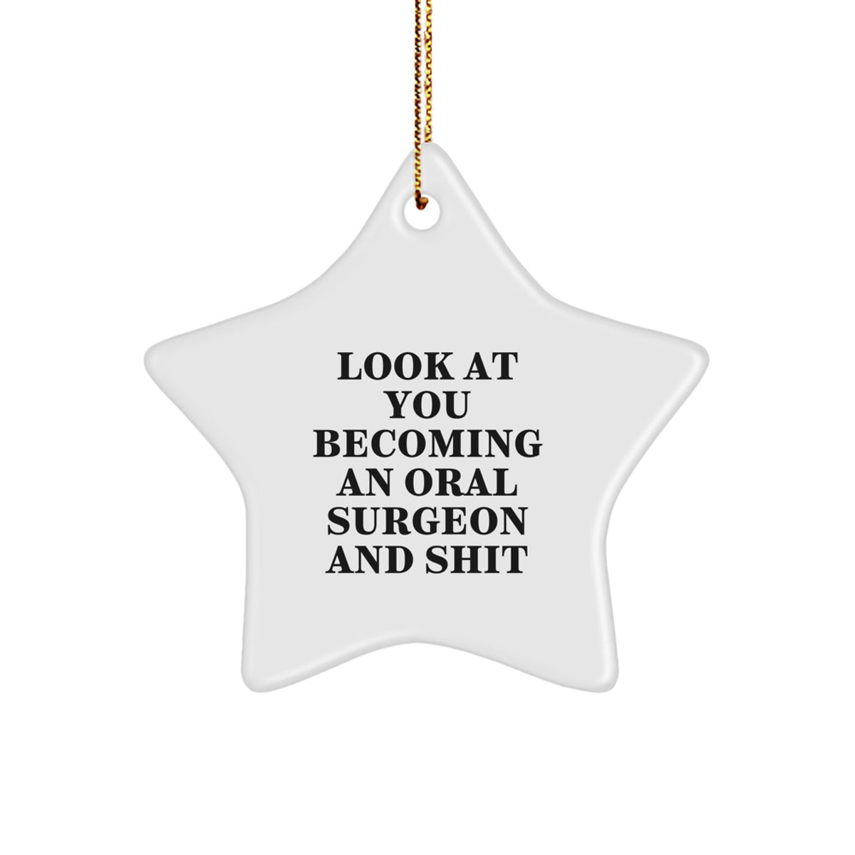 Funny Oral Surgeon Star Ornament Gifts from Family for Christmas Decoration - Image 1