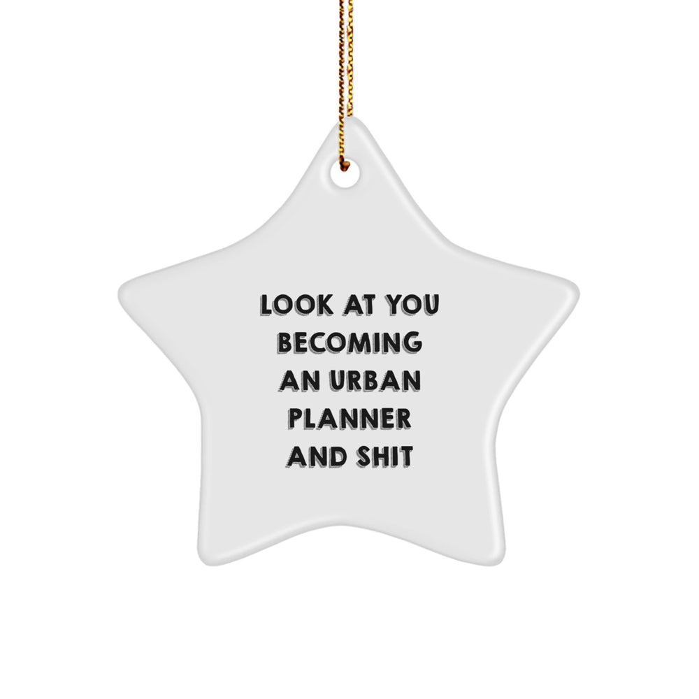 Funny Star Ornament Gifts for Urban Planner Friends and Family, Unique Christmas Unique Gifts from Men, Women, Coworkers, - Image 1