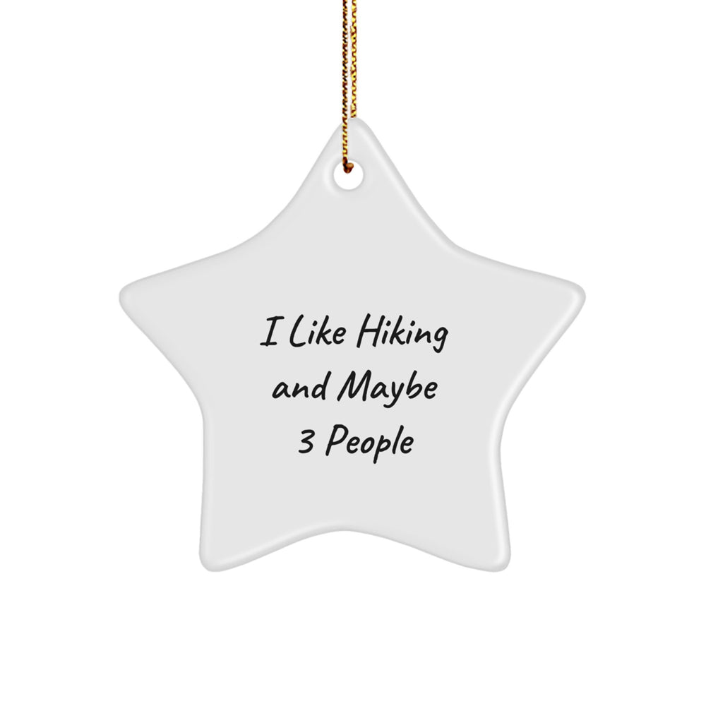 Hiking Star Ornament Funny Gift for Hiking Friends Christmas Decorations from Men - Image 1