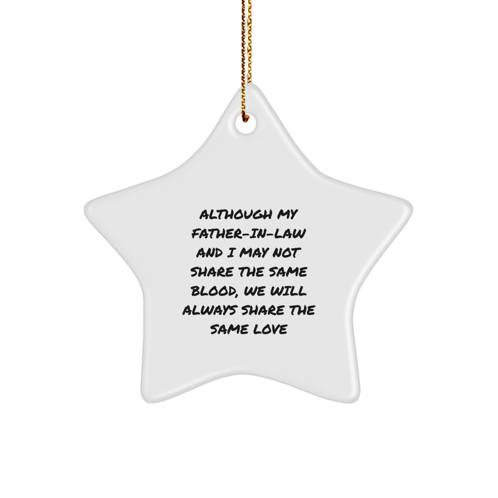 Funny Father-in-Law Star Ornament Gifts from Men to Dad, Inspirational Christmas Unique Gifts for Father-in-Law, Star Ornament Decoration - Image 1