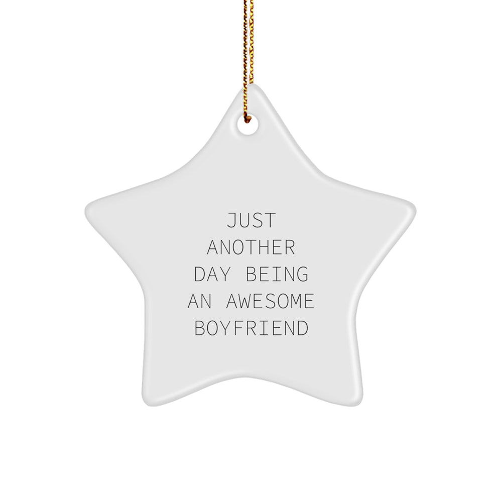 Funny Sweetheart Star Ornament - Gifts for Him from You - Christmas Unique Gifts for Sweetheart - Just Another Day Being An Awesome Sweetheart - Image 1