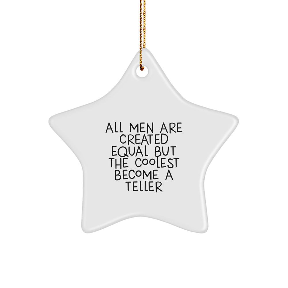 Funny Teller Gifts from Men, Star Ornament for Teller, Christmas Unique Gifts for Him - Image 1