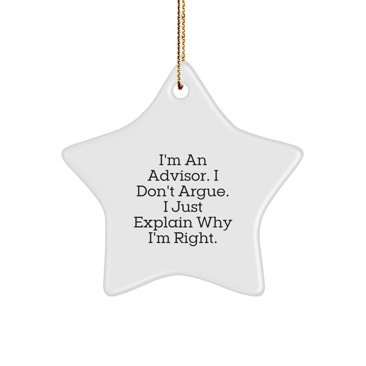 Funny Advisor Star Ornament Gifts from Men to Friends for Christmas Decoration - Image 1