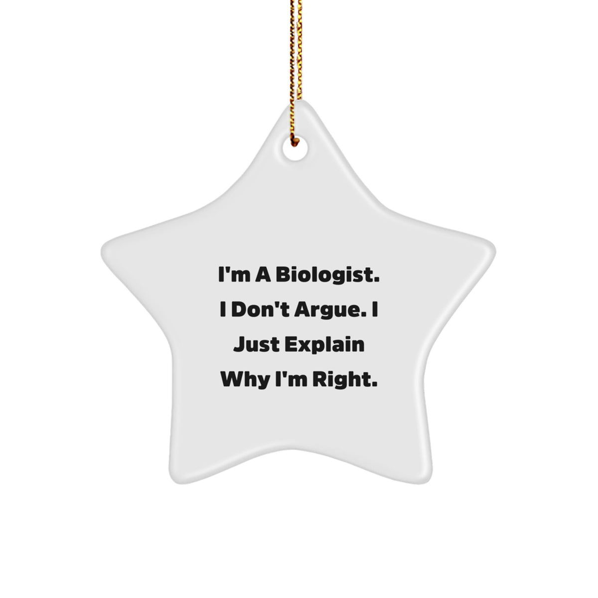 Funny Biologist Star Ornament Gifts from Friends and Family for Christmas Unique Presents - Image 1