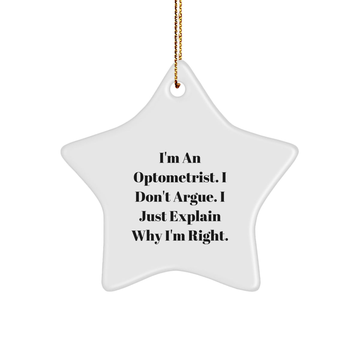 Optometrist Gifts from Friends and Family - Funny Star Ornament for Christmas Unique Presents - Image 1