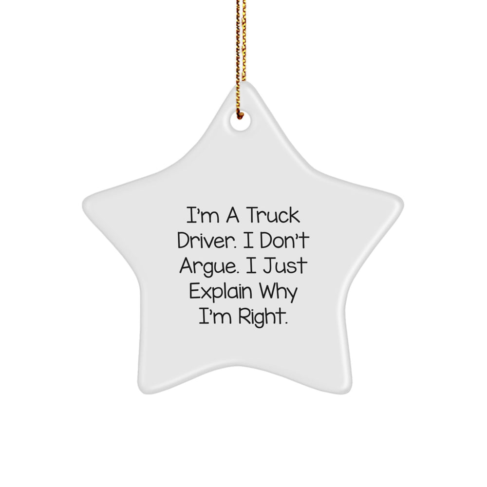Truck Driver Star Ornament Gifts from Friends for Christmas Unique Decorations - Image 1