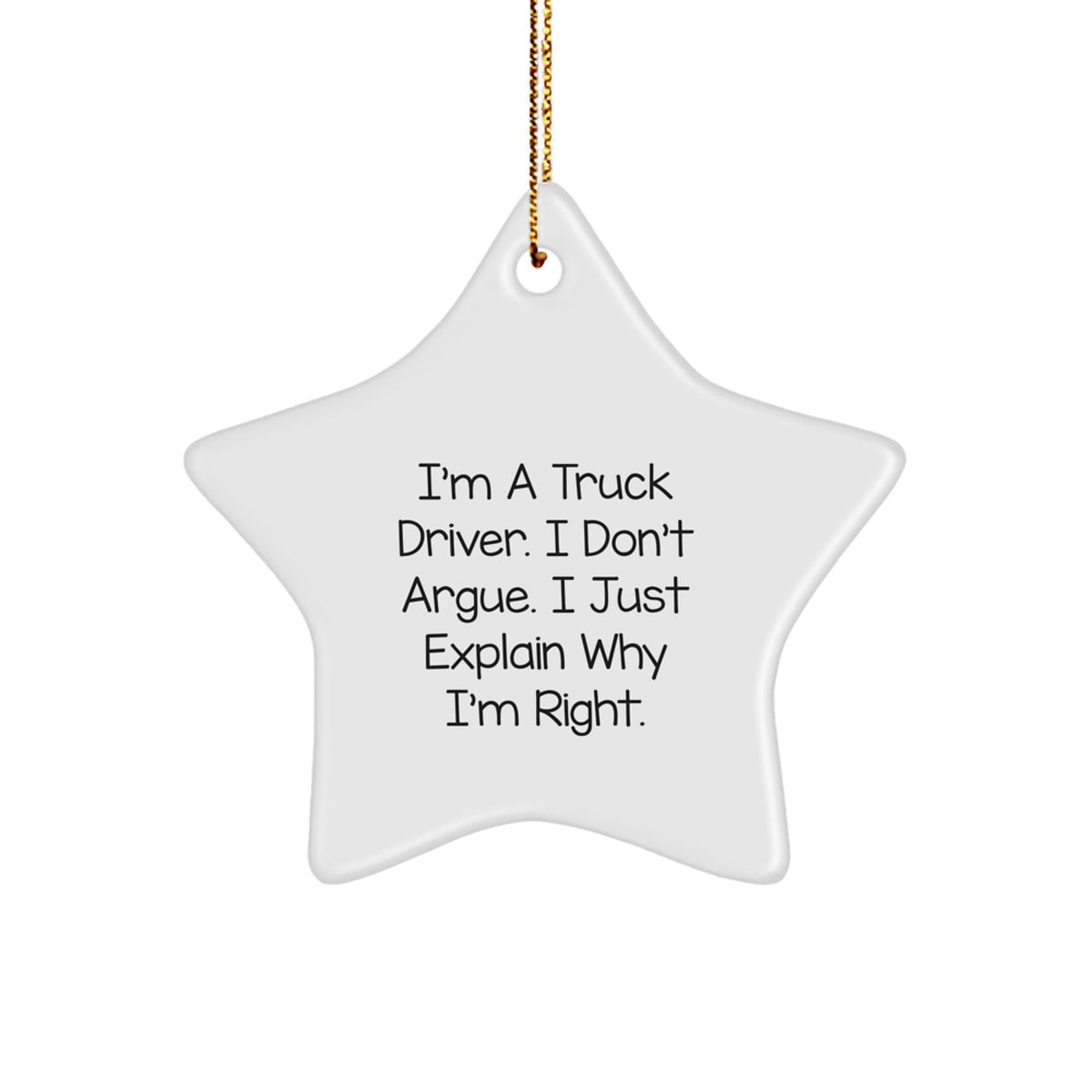 Truck Driver Star Ornament Gifts from Friends for Christmas Unique Decorations - Image 1