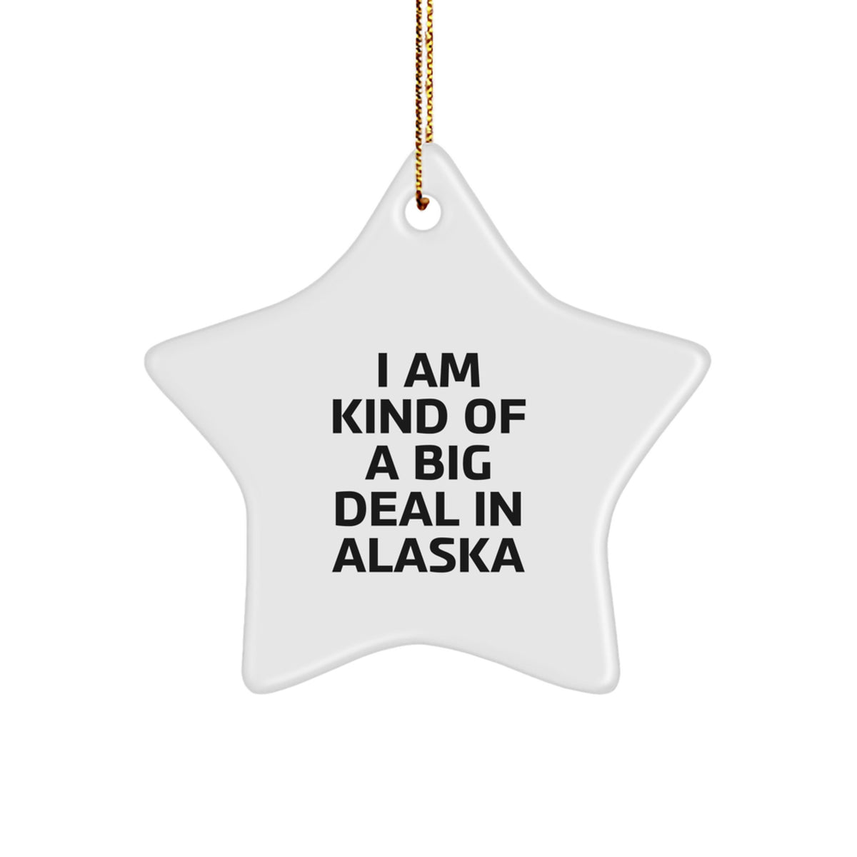 Alaska Star Ornament Gifts from Friends to Alaska - 'I Am Kind Of A Prime Selection In Alaska' - Christmas Unique Presents - Image 1