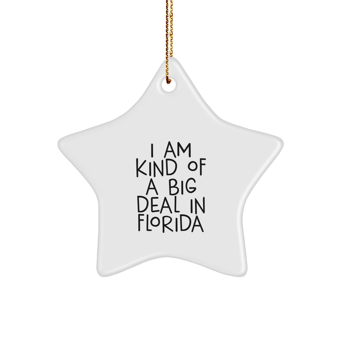 Funny Florida Star Ornament Gifts from Friends or Family for Christmas Unique Gifts with I 'm Kind Of A Prime Selection In Florida Quote - Image 1