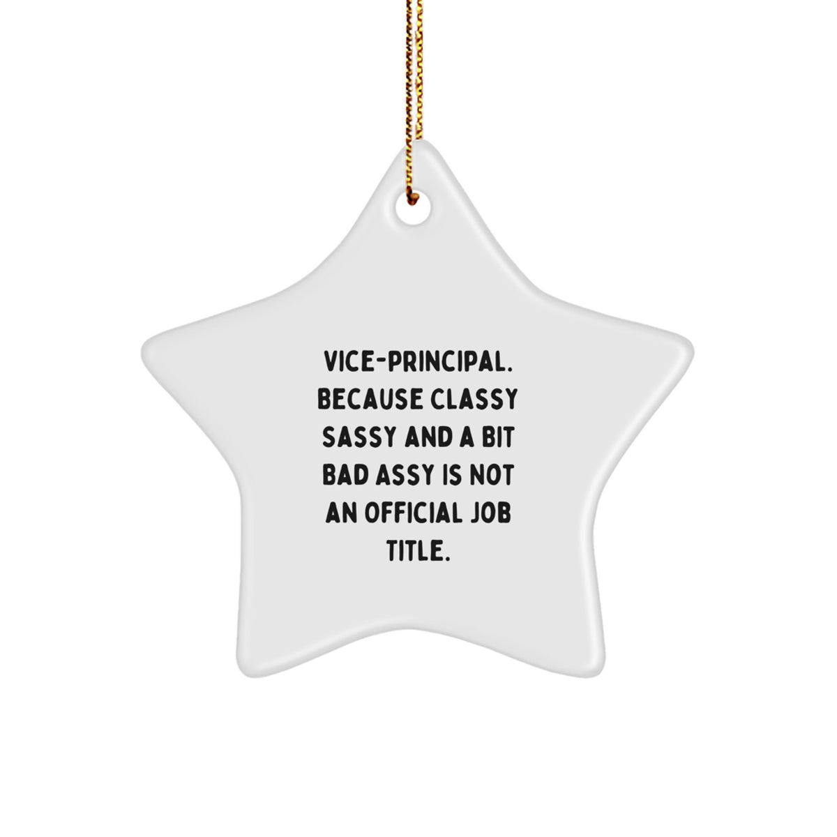 Funny Vice-principal Gifts from Friends - Classy Sassy And A Bit Fearlessy Star Ornament, Christmas Unique Gifts for Men or Women - Inspirational Vice-principal Decor - Image 1