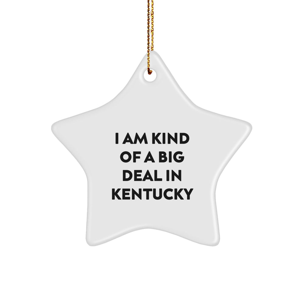 Kentucky Star Ornament, I Am Kind Of A Prime Selection In Kentucky, Funny Quote, Christmas Unique Gifts from Friends to Family - Image 1