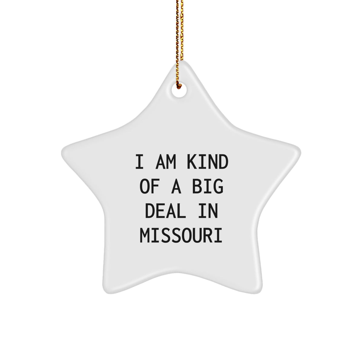 Funny Missouri Star Ornament Gifts from Friends for Missouri Men and Women, Cute Christmas Unique Gifts - Image 1
