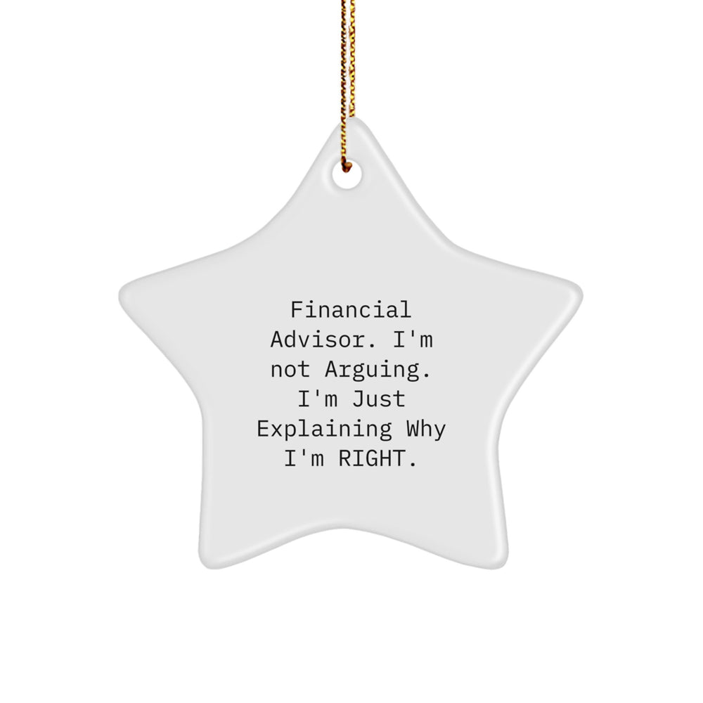 Funny Gifts from Friends and Family to Financial Advisors, Star Ornament for Christmas Unique Gifts - Image 1