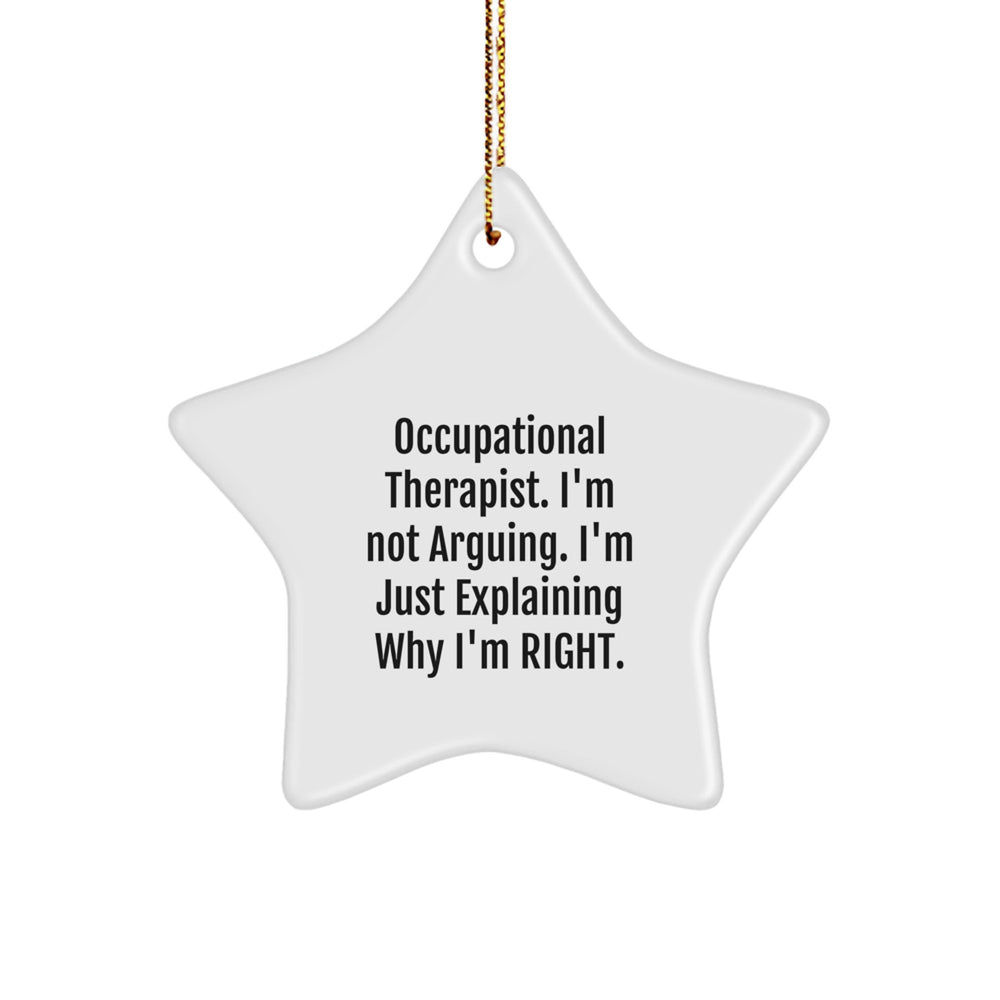 Funny Occupational Therapist Gifts from Friends for Occupational Therapists Christmas Unique Star Ornament - Image 1