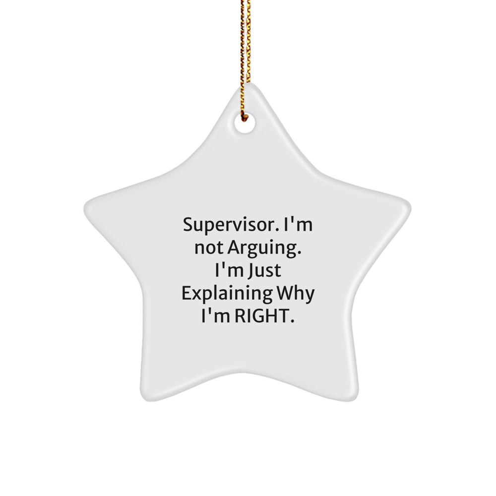Funny Supervisor Star Ornament Gifts from Friends for Supervisor - Christmas Unique Gifts - Image 1