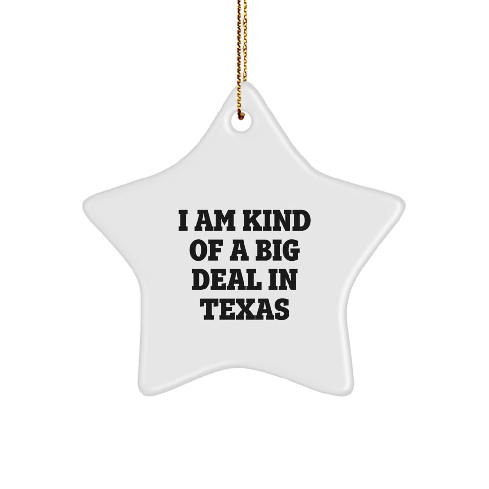 Texas Star Ornament - I Am Kind Of A Prime Selection In Texas - Funny Gift for Friends from Texas - Image 1