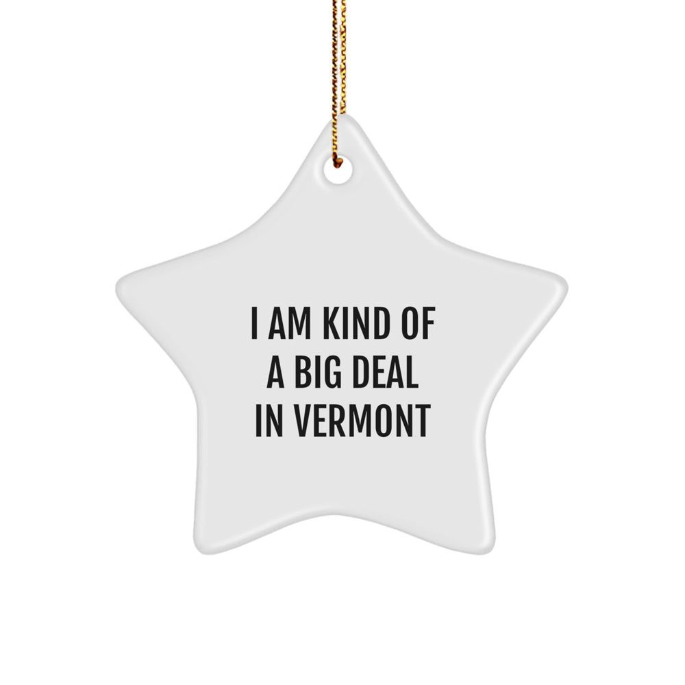 Funny Vermont Star Ornament, 'I Am Kind Of A Prime Selection In Vermont' - Gifts from Friends and Family for Christmas - Image 1