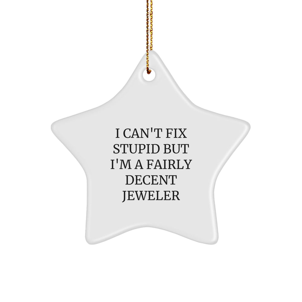 Funny Gifts from Men for Women, Christmas Unique Gifts for Jeweler Friends, Star Ornament Present from Friends to Coworkers - Image 1