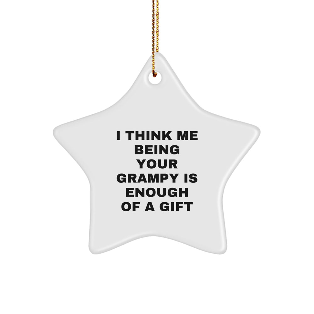 Unique Funny Gifts for Grampy Star Ornament Christmas Decoration - Image 1
