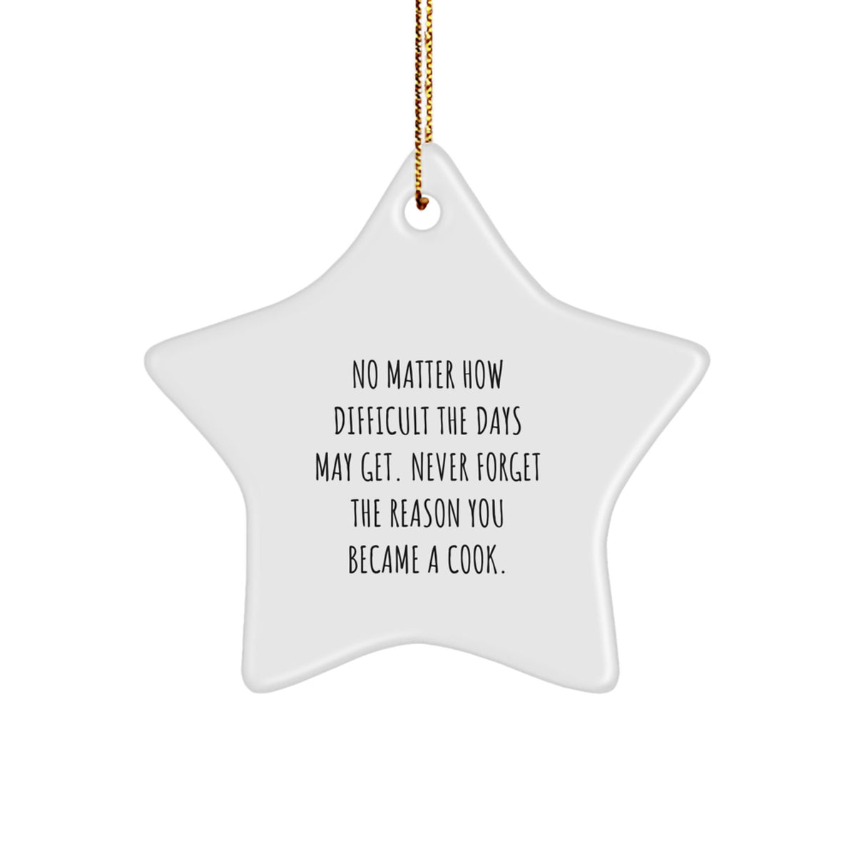 Inspirational Cook Star Ornament Gifts from Men to Women Christmas Unique Gifts - Image 1