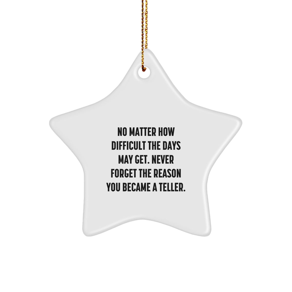 Funny Teller Gifts for Men, Women, Friends, Coworkers, Family - Inspirational Star Ornament, Christmas Unique Gifts from Gifts for Teller - Image 1