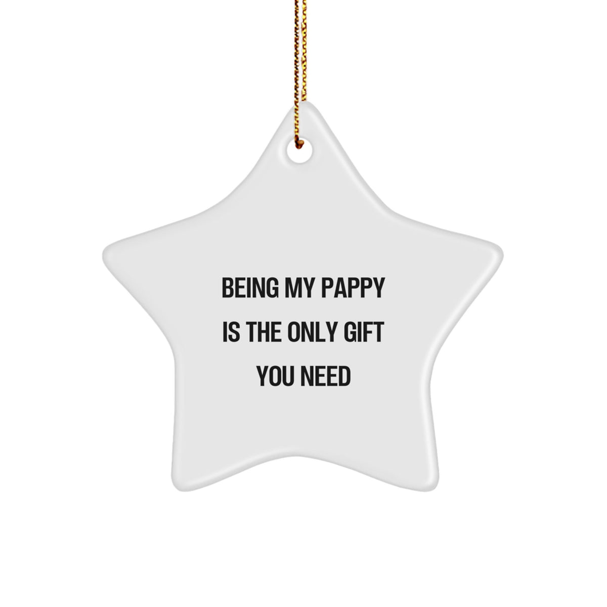 Funny Pappy Star Ornament Gifts from Men to Women, Being My Pappy Is The Only Gift You Need, Christmas Unique Gifts for Pappy - Image 1