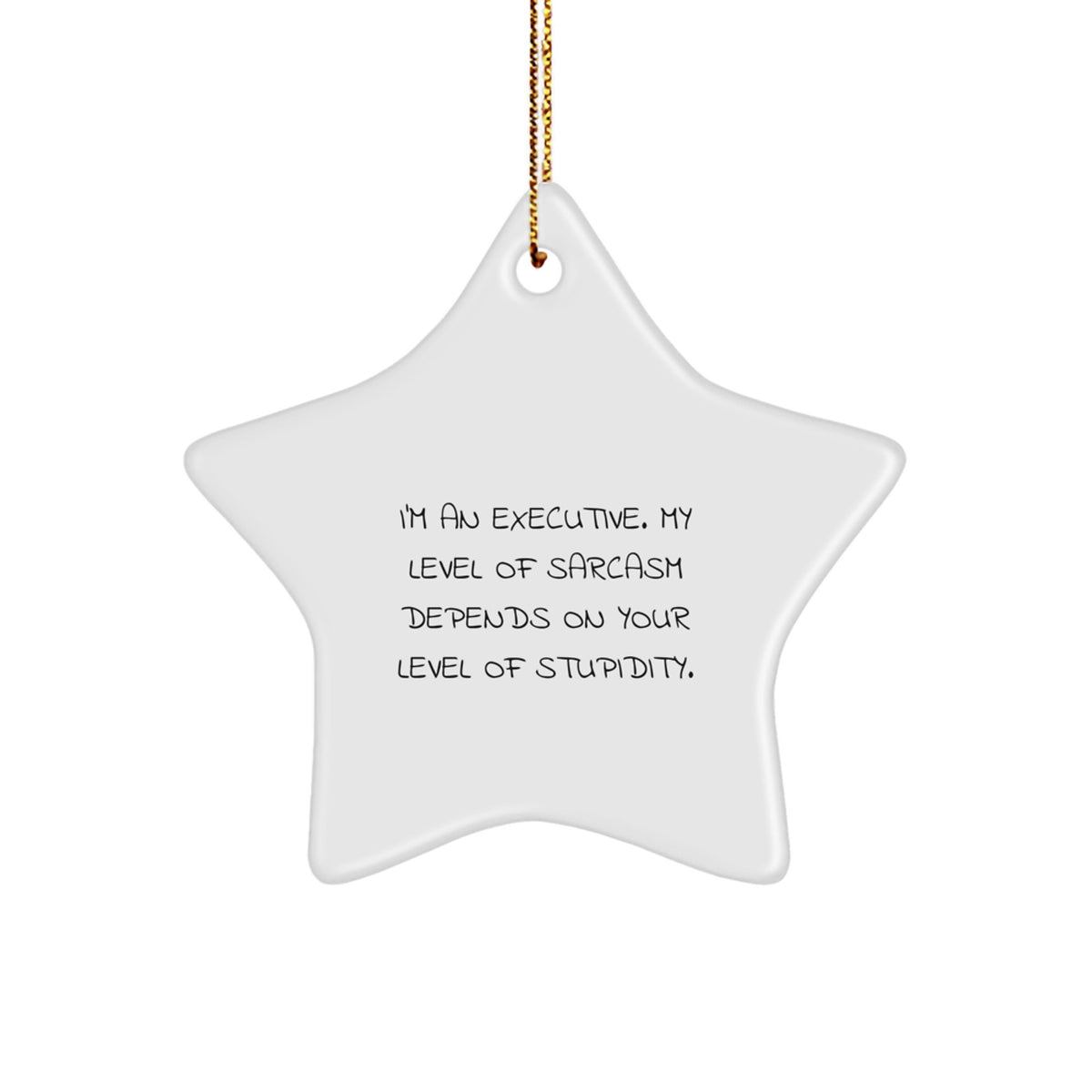 Executive Star Ornament Funny Christmas Unique Gift for Executive Friends Coworkers from Men Women Family - Image 1