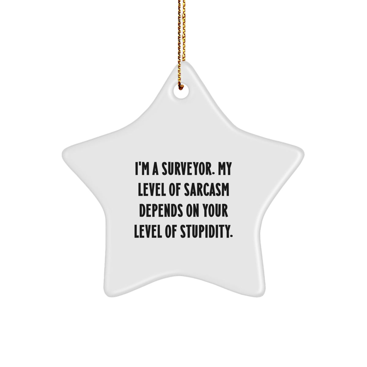 Funny Surveyor Star Ornament Gifts from Men - Christmas Unique Gifts for Surveyor Friends - Image 1
