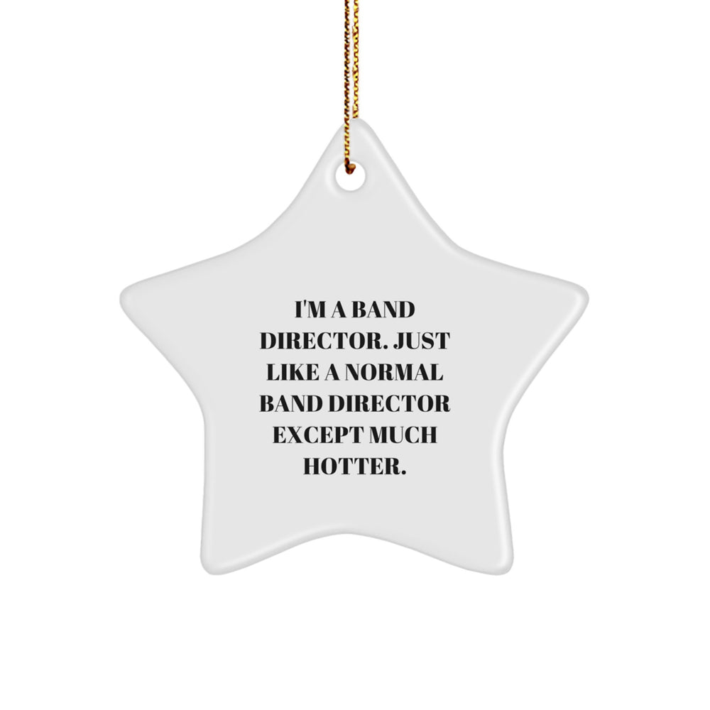 Funny Band Director Gifts, I'm A Band Director. Just Like A Normal Band Director Except Much Hotter., Star Ornament for Christmas, Gifts from Family to Band Director - Image 1