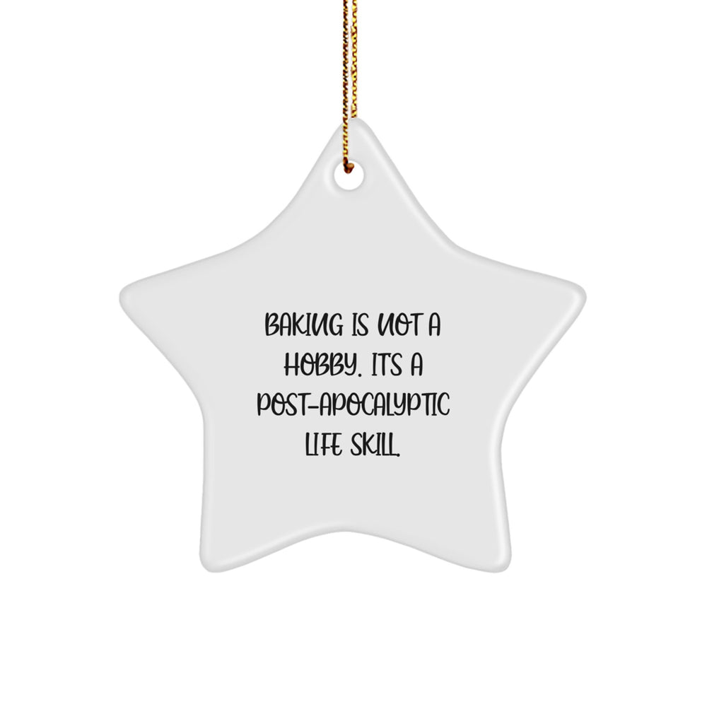 Baking Star Ornaments Gifts from Family Friends for Men Women Baking Enthusiasts with Funny Quote - Christmas Unique Ornaments - Image 1