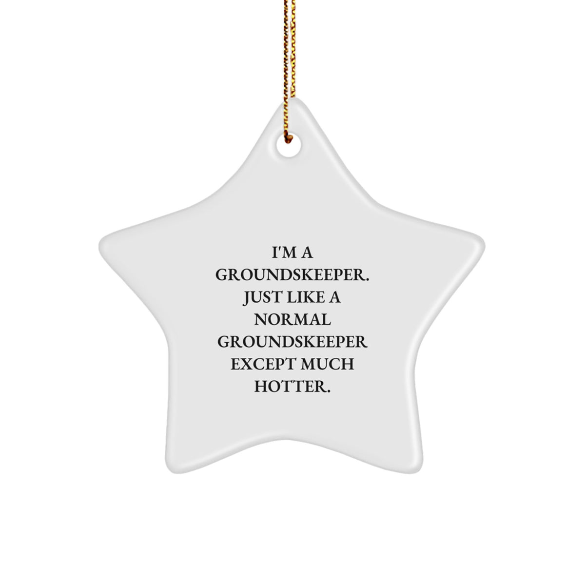 groundskeeper Gifts for Men, Funny Star Ornament, Gifts from Friends or Coworkers for Christmas Unique Gifts - 'I'm A groundskeeper' Quote - Image 1