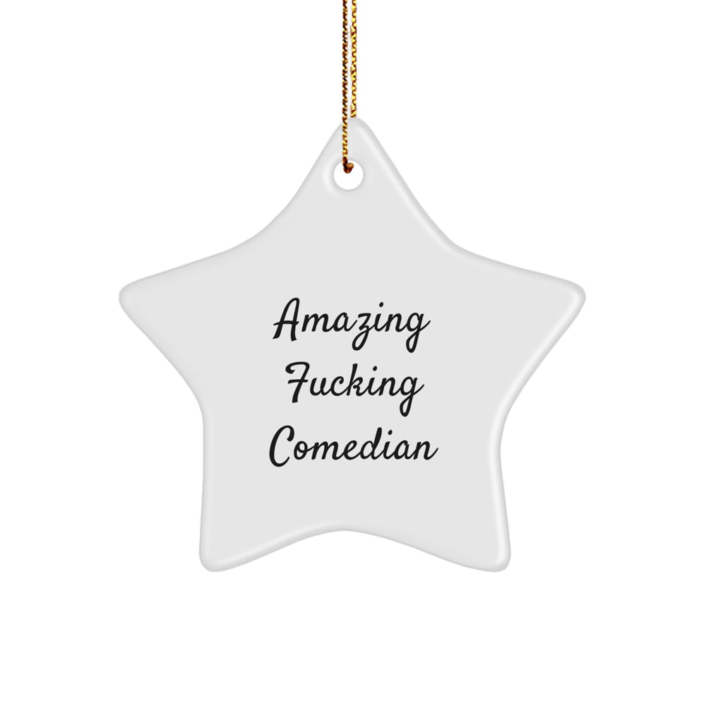 Funny Comedian Gifts from Amazing Friends for Comedian Star Ornament, Perfect for Christmas Decorations - Image 1