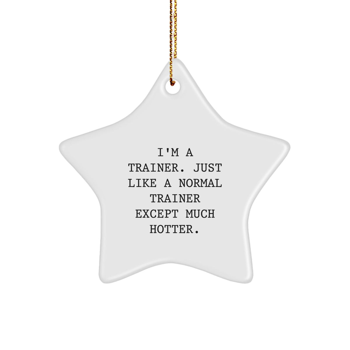 Trainer Gifts from Friends - I'm A Trainer. Just Like A Normal Trainer Except Much Hotter. Christmas Star Ornament for Trainer Men - Image 1