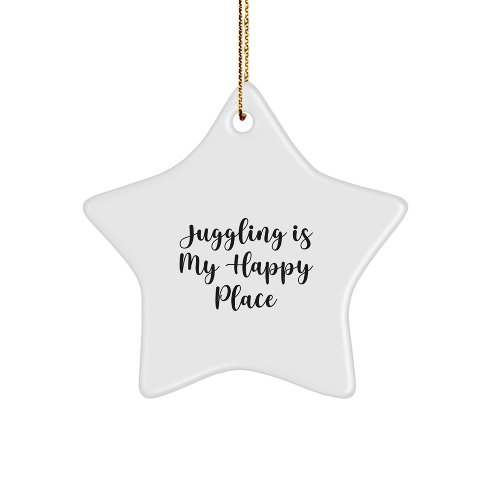 Juggling Gifts, Funny Juggling Star Ornament, Christmas Unique Gifts from Men to Juggling Friends - Image 1