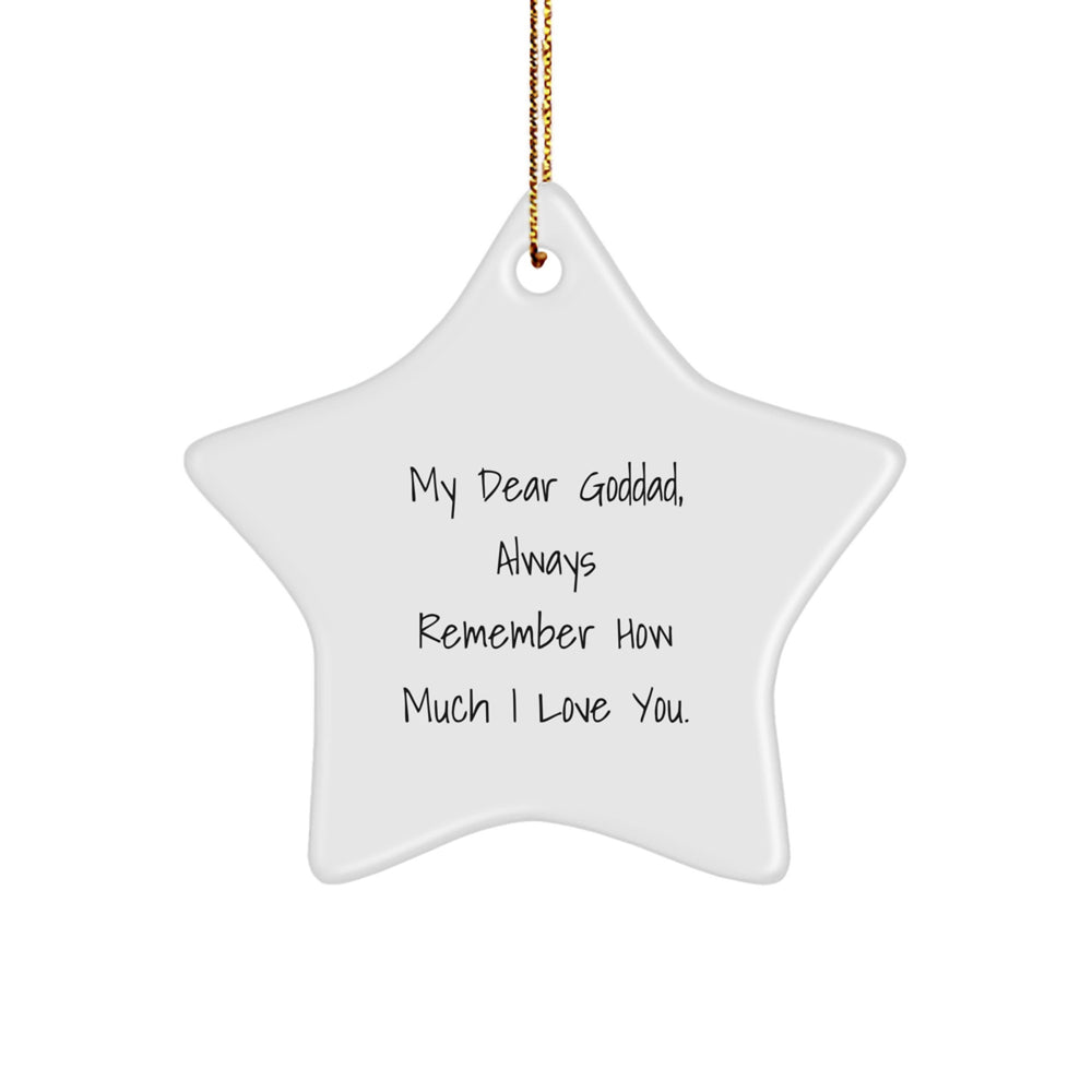 Funny Goddad Star Ornament Gifts from Family Members to Goddad for Christmas Unique Gifts - Image 1
