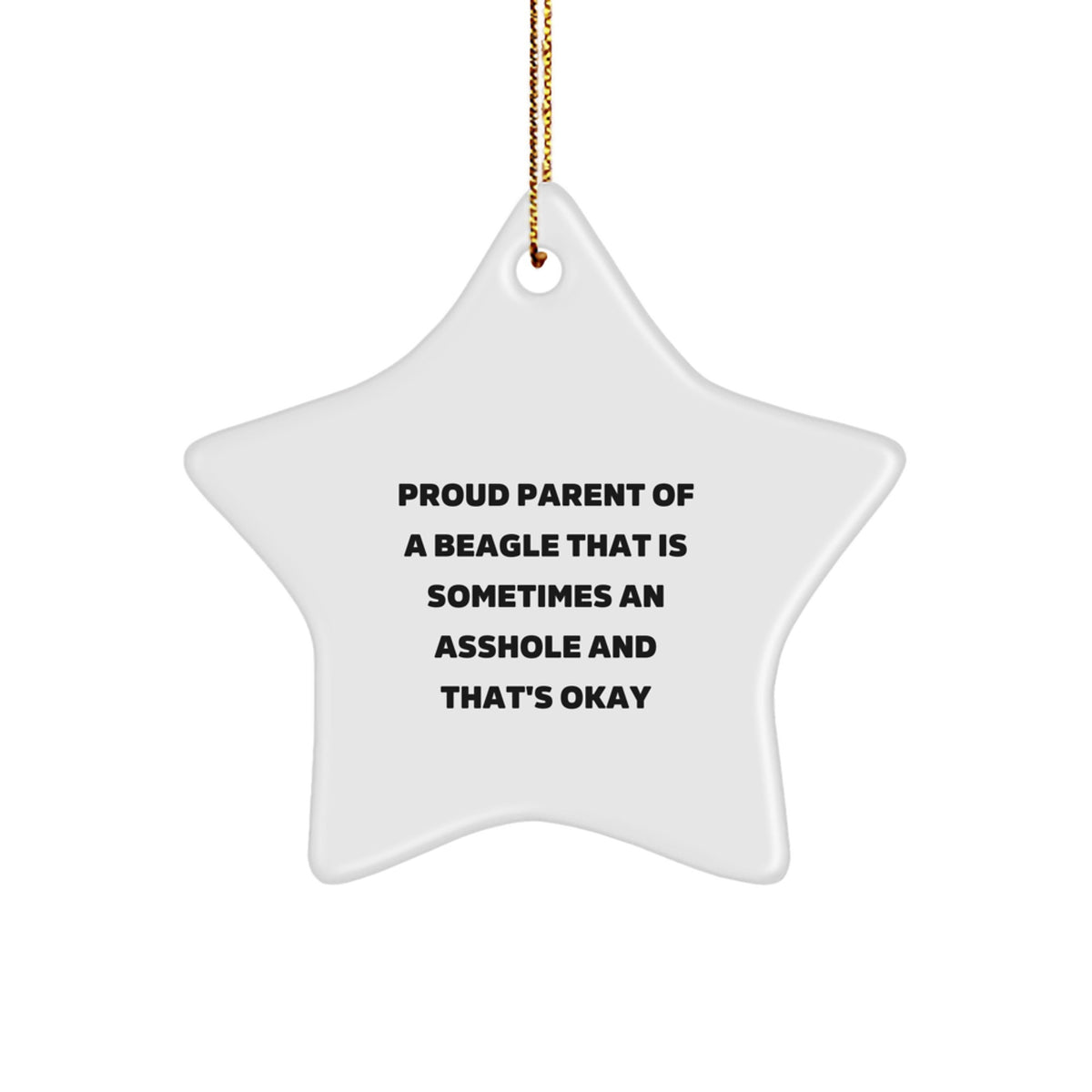 Beagle Dog Love Gifts from Friends for Beagle Dog Owners Funny Star Ornament - Image 1