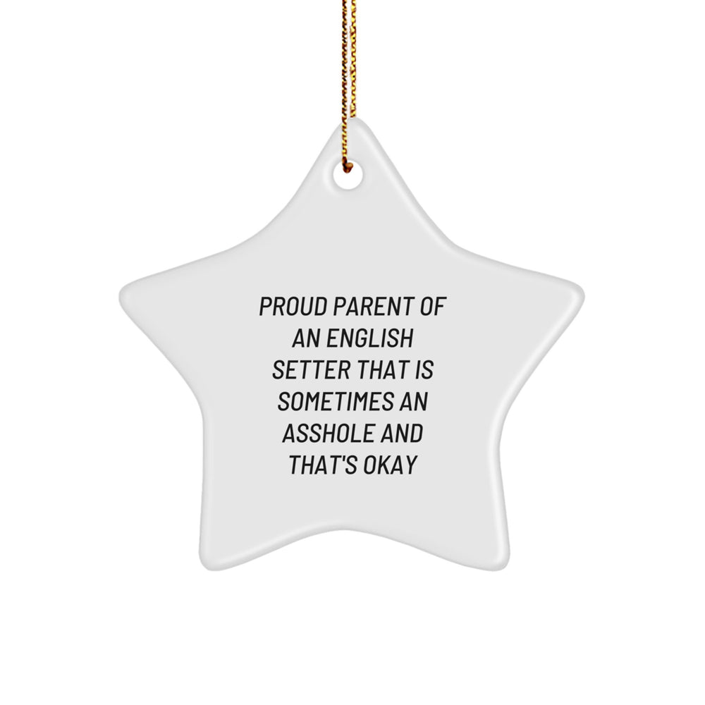 Funny English Setter Dog Gifts for Christmas, Star Ornament for Proud Parents, Gifts from Men, Women, Friends, Coworkers, Family - Christmas Unique Gifts - Image 1