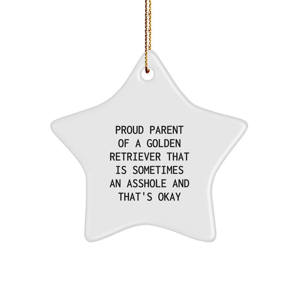 Golden Retriever Dog Gifts, Proud Quotes, Star Ornament, Christmas Unique Gifts from Family to Friends - Image 1