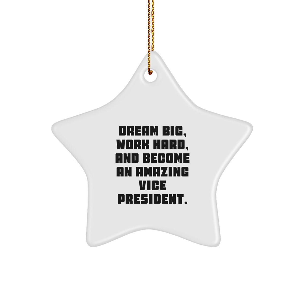 Funny Vice President Star Ornament, Gift from Friends, Unique Christmas Unique Gifts for Vice President, Men, Women, or Coworkers, Dream Big, Work Hard, and Become an Amazing Vice President. - Image 1