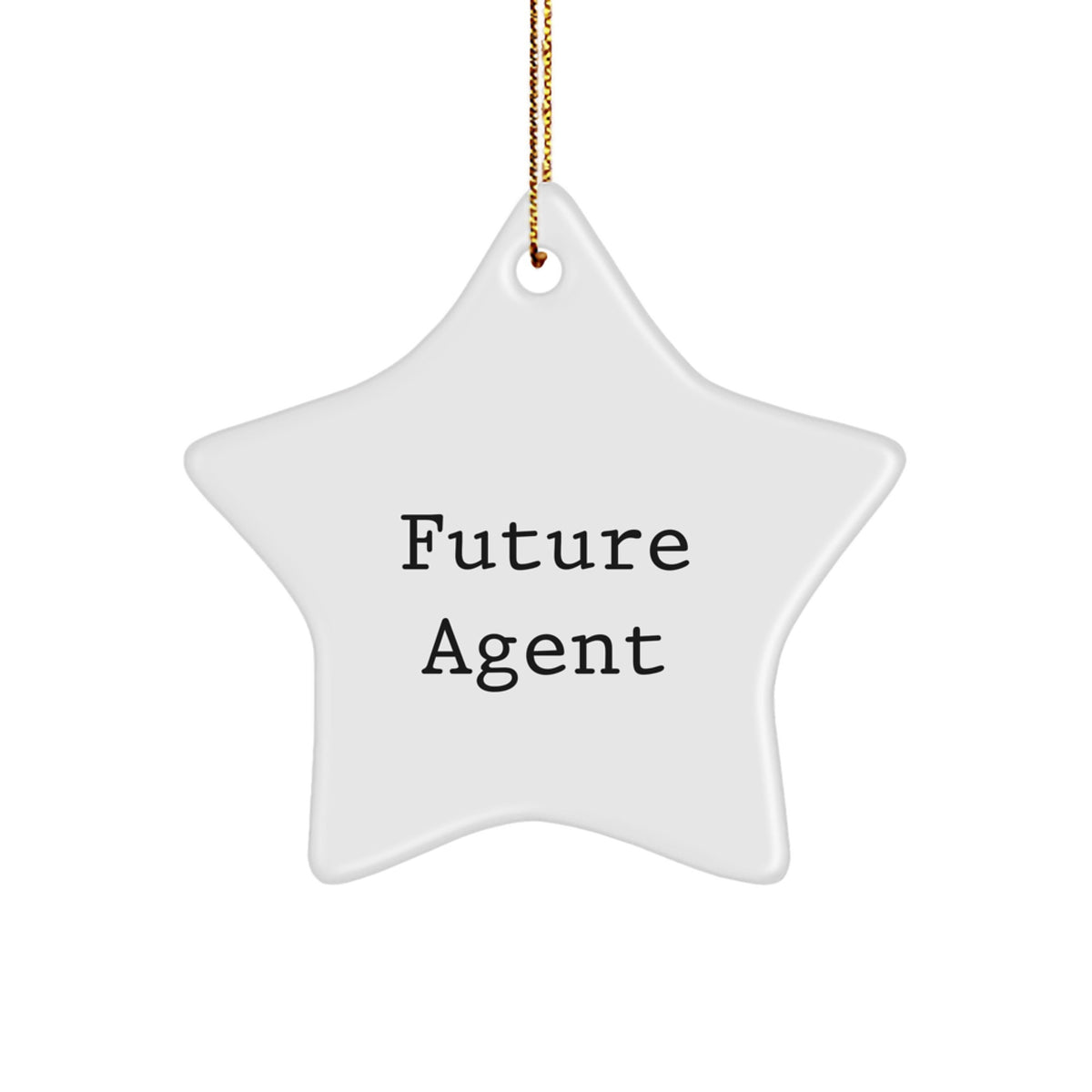 Funny Future Agent Gifts from Men, Agent Star Ornament for Christmas Unique Gifts - Image 1