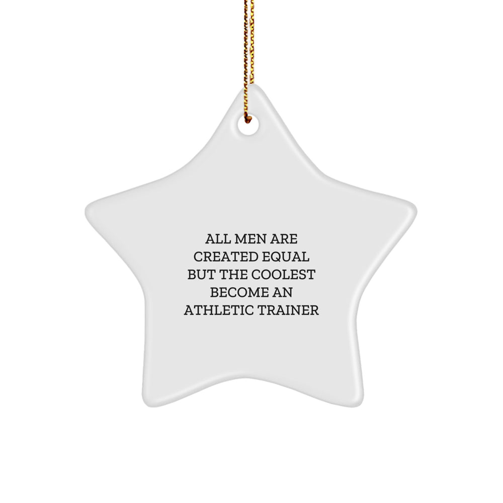 Athletic Trainer Gifts from Men - Star Ornament for Christmas, Funny Quote, Unique Present for Him, Her, Friends, Coworkers, Family - Image 1