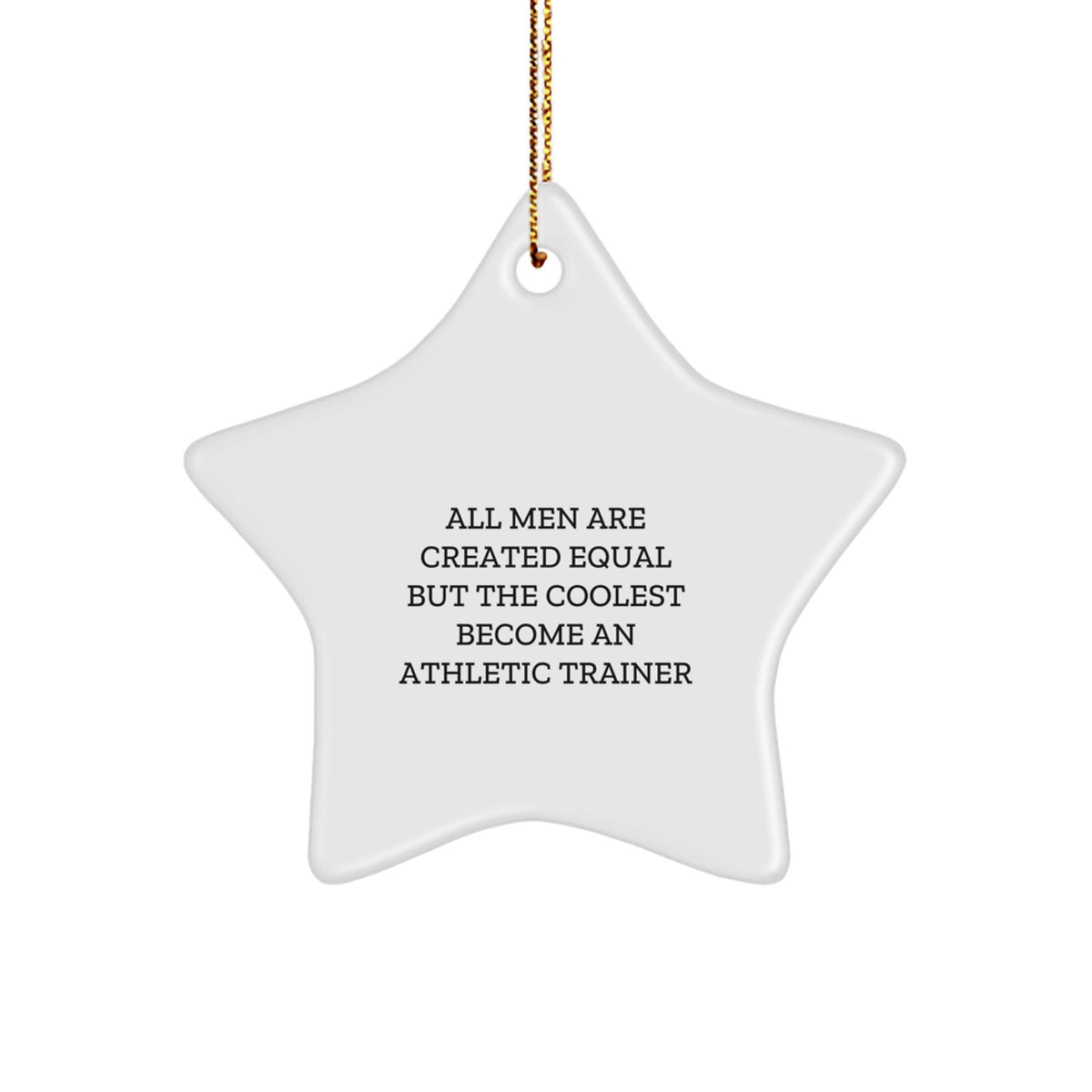 Athletic Trainer Gifts from Men - Star Ornament for Christmas, Funny Quote, Unique Present for Him, Her, Friends, Coworkers, Family - Image 1