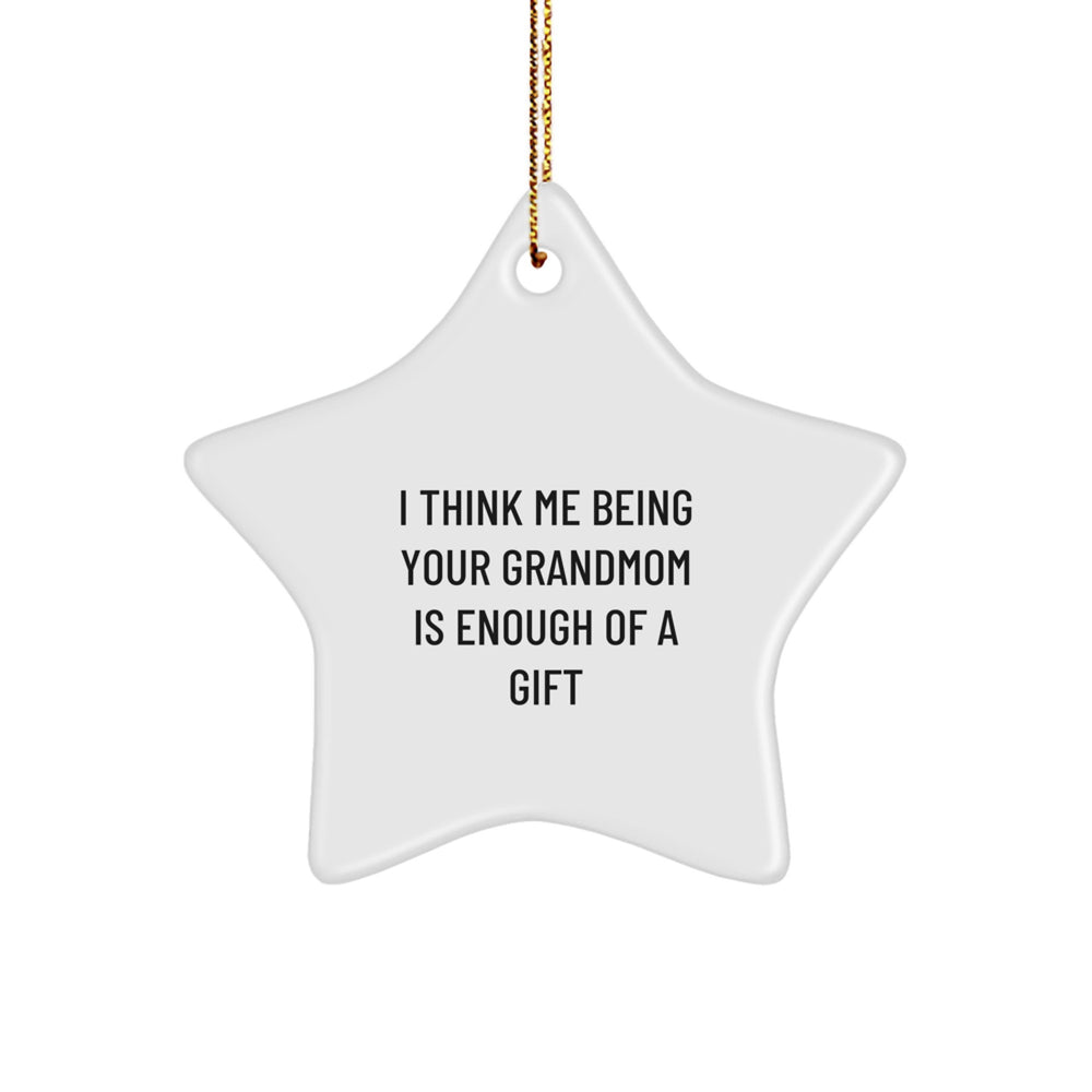 Funny Grandmom Gifts from Family - Star Ornament for Grandmom, Christmas Unique Gifts, Gifts for Grandmom - Image 1