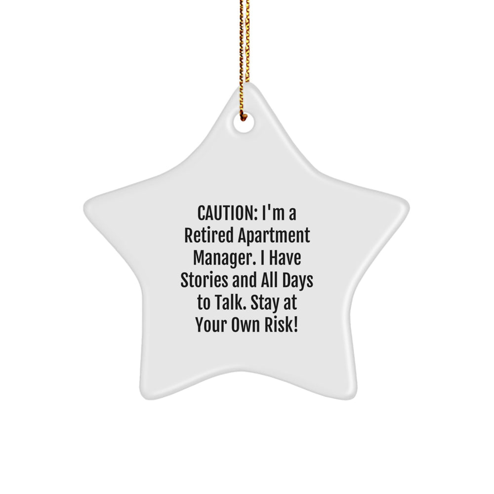 Funny Apartment Manager Gifts from Friends - Star Ornament for Christmas Unique Gifts for Men and Women - Image 1