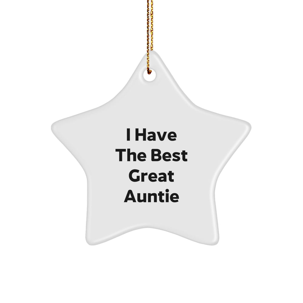 Auntie's Star Ornament Gift from Family - I Have The Best Great Auntie's Christmas Delight - Image 1