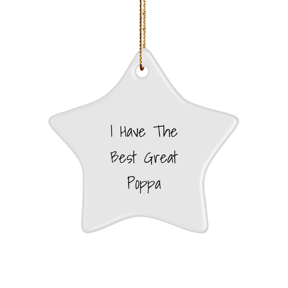 Funny Poppa Gifts from Men to Best Great Poppa Star Ornament for Christmas - Image 1