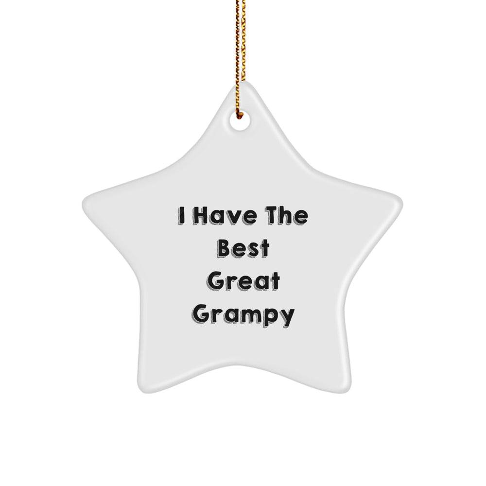 Funny Grampy Gifts, I Have The Best Great Grampy Star Ornament for Christmas, Gifts from Family to Grampy - Image 1