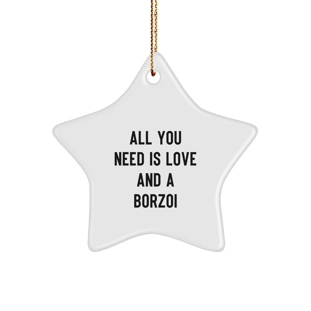 Funny Borzoi Dog Lover Gifts from Men for Borzoi Dog Owners at Christmas Unique Gifts - Image 1